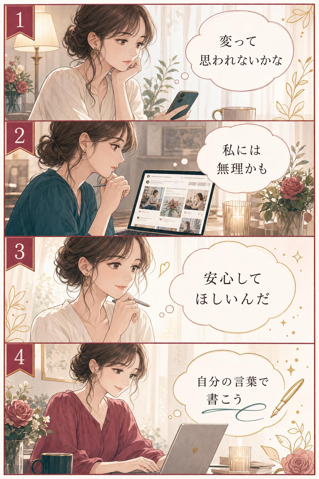 投稿できない起業家の4コマ漫画